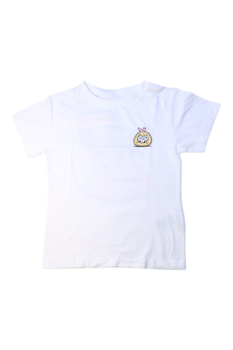 A White Short Sleeve T Shirts from Adidas in size 6T for boy. (Front View)