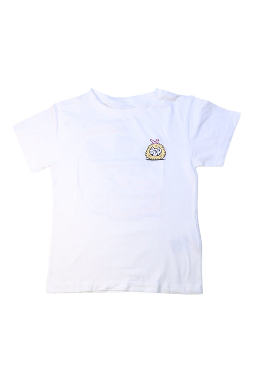 A White Short Sleeve T Shirts from Adidas in size 6T for boy. (Front View)