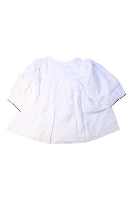 A White Long Sleeve Shirts from Little Cotton Clothes in size 4T for girl. (Back View)