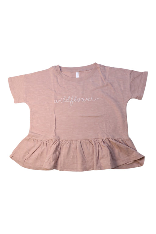 A Pink Short Sleeve Tops from Rylee + Cru in size 4T for girl. (Front View)