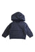 A Navy Hooded Sweatshirts from Petit Bateau in size 3T for girl. (Front View)
