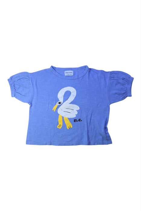 A Blue Short Sleeve T Shirts from Bobo Choses in size 4T for girl. (Front View)