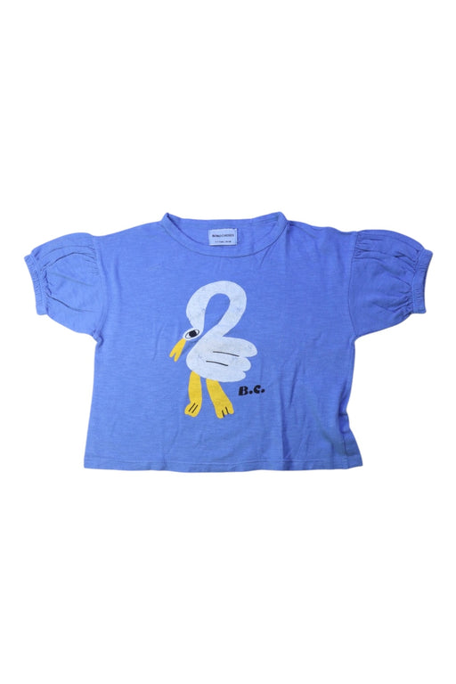 A Blue Short Sleeve T Shirts from Bobo Choses in size 4T for girl. (Front View)