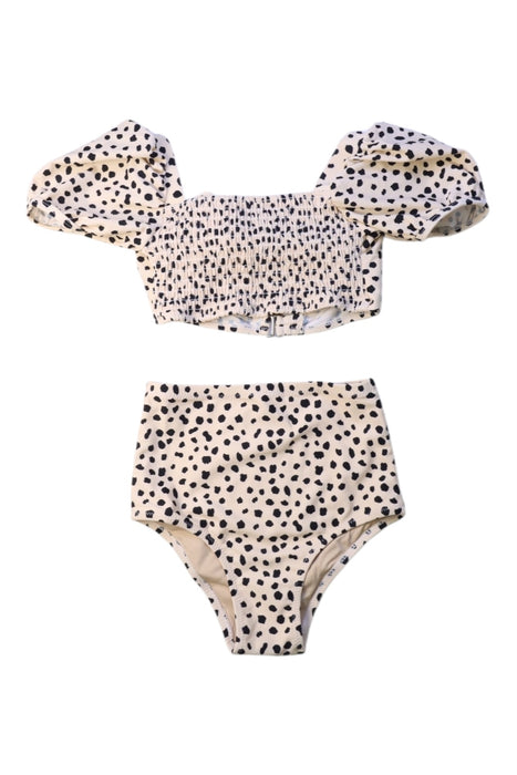 A White Bikinis from Shade Critters in size 4T for girl. (Front View)