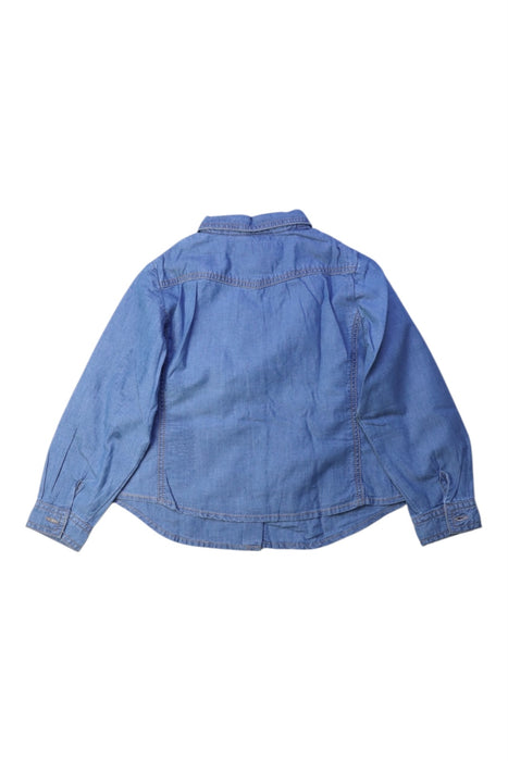 A Blue Long Sleeve Shirts from Bonpoint in size 4T for girl. (Back View)