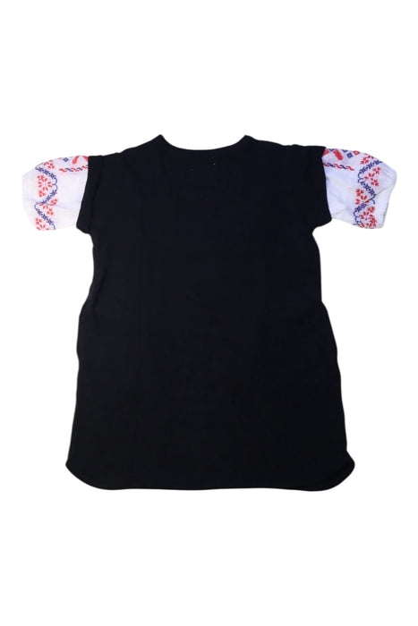 A Black Short Sleeve Dresses from Denim Dungaree in size 2T for girl. (Back View)