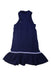 A Navy Sleeveless Dresses from Polo Ralph Lauren in size 5T for girl. (Back View)