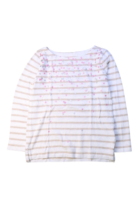 A White Long Sleeve Tops from Crewcuts in size 4T for girl. (Front View)