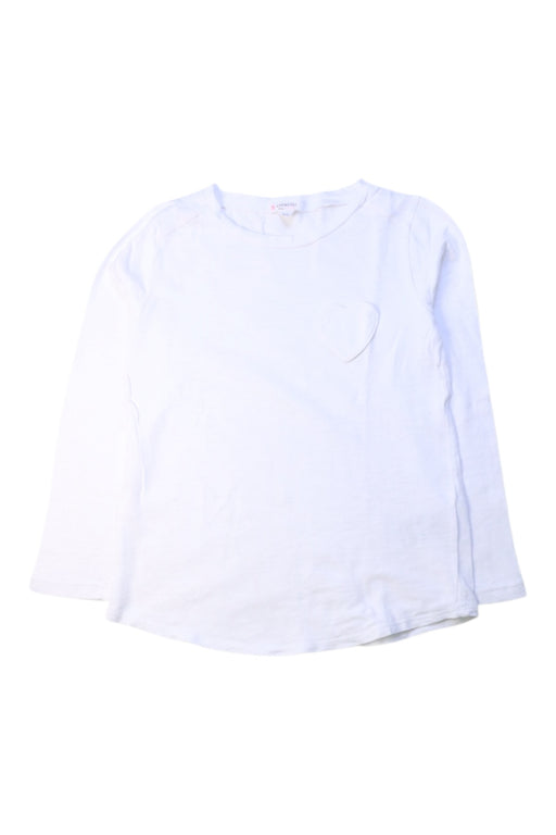 A White Long Sleeve Tops from Crewcuts in size 4T for girl. (Front View)