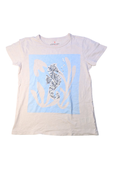 A Taupe Short Sleeve T Shirts from Crewcuts in size 10Y for girl. (Front View)
