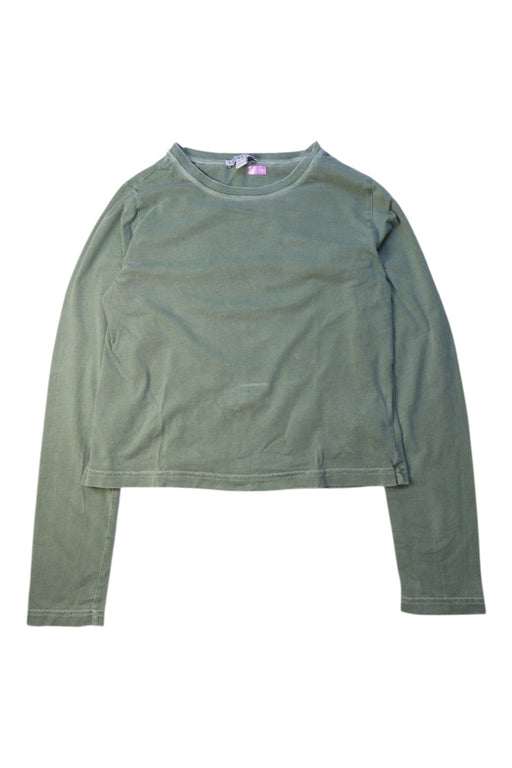 A Green Long Sleeve Tops from Crewcuts in size 10Y for girl. (Front View)