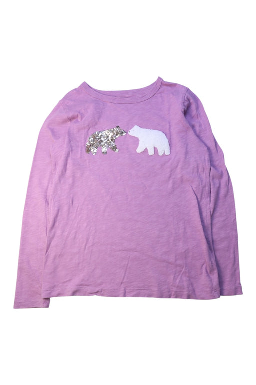 A Purple Long Sleeve Tops from Crewcuts in size 8Y for girl. (Front View)