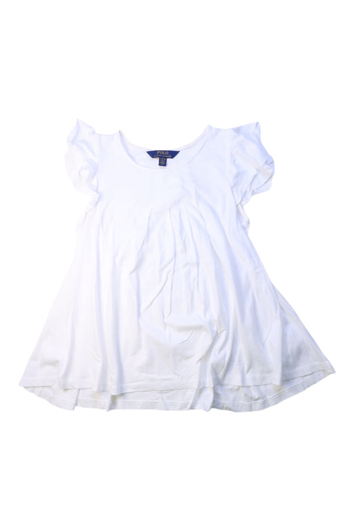 A White Short Sleeve Dresses from Polo Ralph Lauren in size 12Y for girl. (Front View)