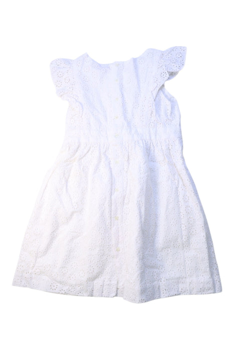 A White Sleeveless Dresses from Bonpoint in size 8Y for girl. (Back View)