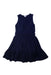 A Navy Sleeveless Dresses from Crewcuts in size 6T for girl. (Front View)