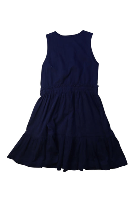 A Navy Sleeveless Dresses from Crewcuts in size 6T for girl. (Back View)