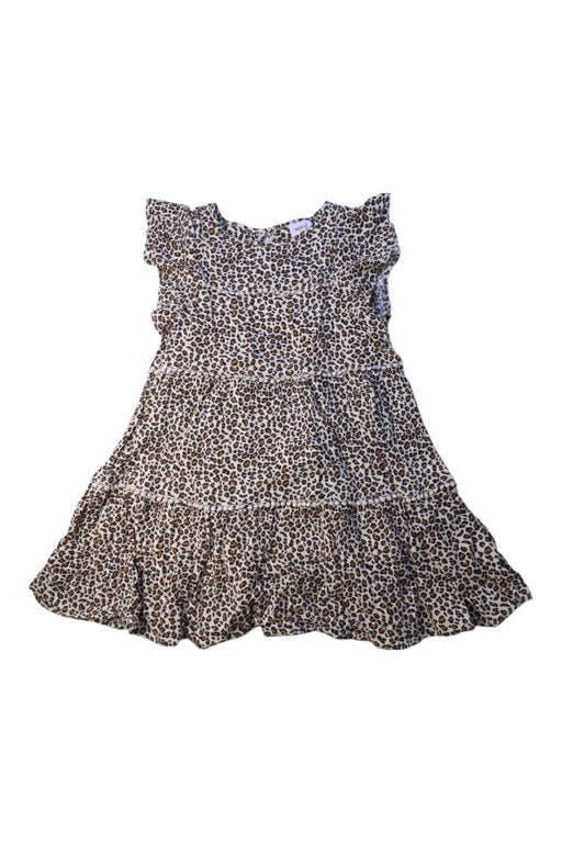 A Brown Short Sleeve Dresses from Seed in size 8Y for girl. (Front View)