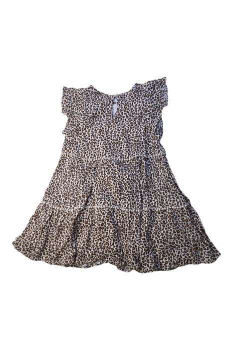 A Brown Short Sleeve Dresses from Seed in size 8Y for girl. (Back View)