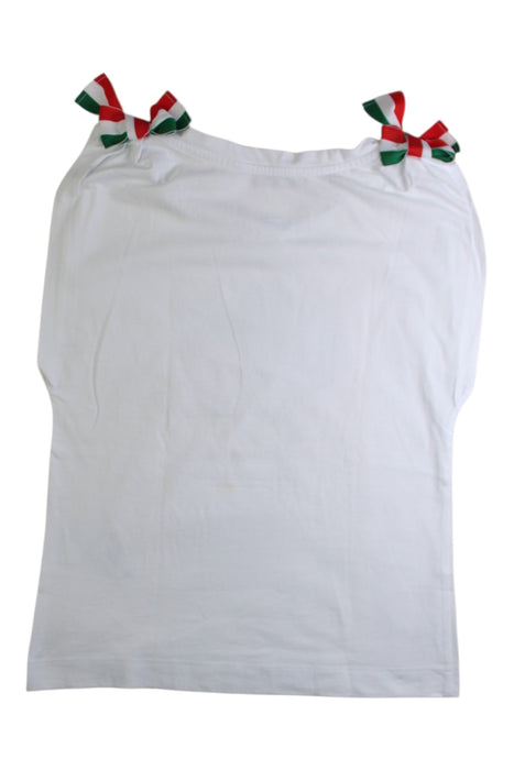 A White Sleeveless Tops from Monnalisa in size 8Y for girl. (Back View)