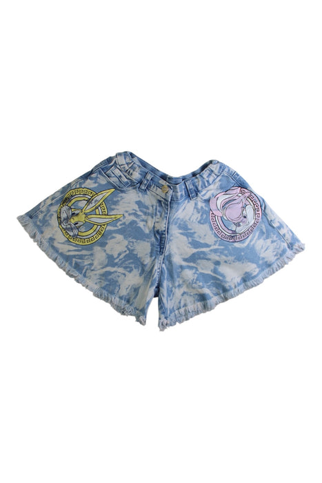A Blue Shorts from Monnalisa in size 10Y for girl. (Front View)
