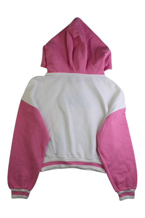 A White Hooded Sweatshirts from Monnalisa in size 12Y for girl. (Back View)