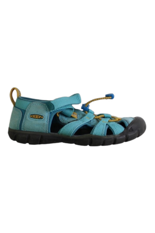 A Blue Sandals from Keen in size 7Y for neutral. (Front View)