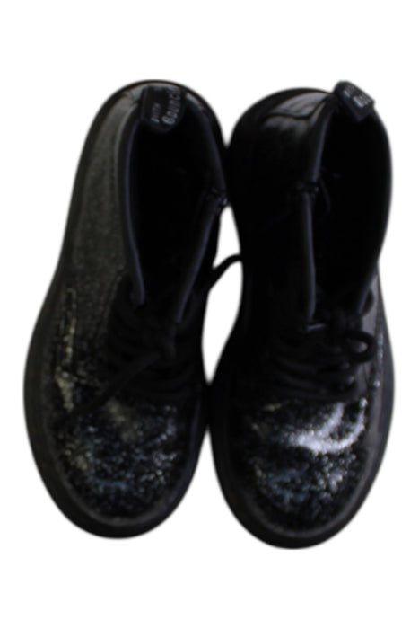 A Black Casual Boots from Dr. Martens in size 6T for girl. (Back View)