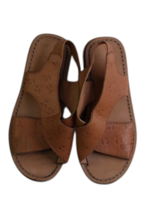 A Brown Sandals from Bonpoint in size 6T for girl. (Back View)