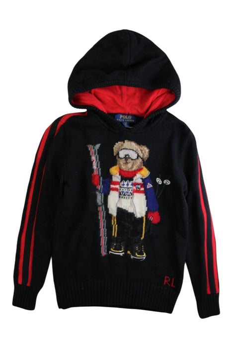 A Black Hooded Sweatshirts from Polo Ralph Lauren in size 8Y for boy. (Front View)