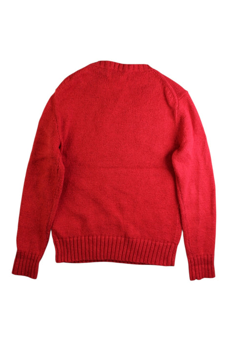 A Red Knit Sweaters from Polo Ralph Lauren in size 8Y for boy. (Back View)