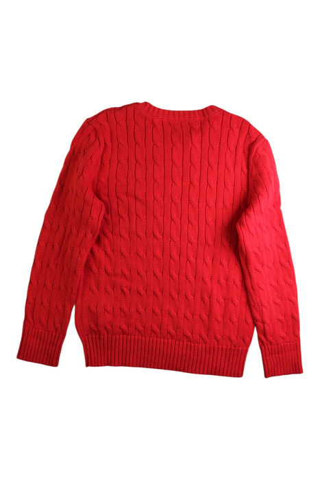 A Red Knit Sweaters from Polo Ralph Lauren in size 8Y for boy. (Back View)