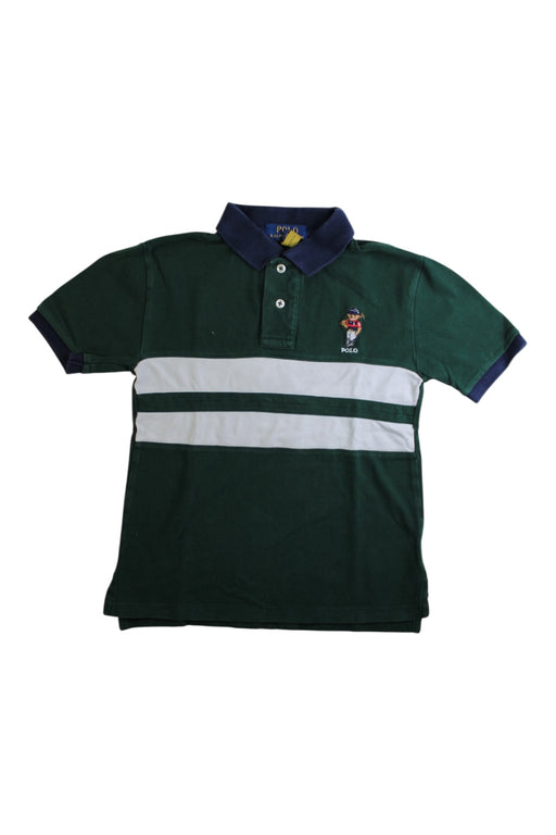 A Green Short Sleeve Polos from Polo Ralph Lauren in size 8Y for boy. (Front View)