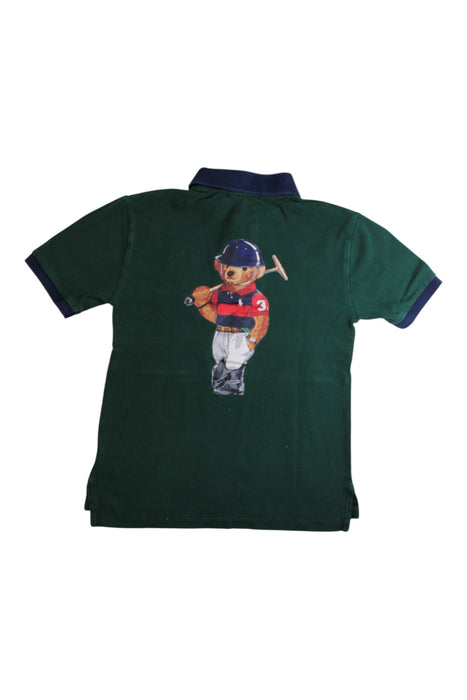 A Green Short Sleeve Polos from Polo Ralph Lauren in size 8Y for boy. (Back View)
