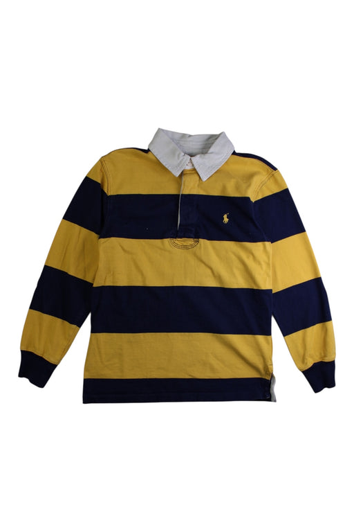 A Blue Long Sleeve Polos from Polo Ralph Lauren in size 8Y for boy. (Front View)