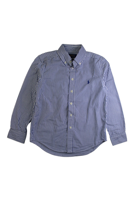 A Blue Long Sleeve Shirts from Polo Ralph Lauren in size 8Y for boy. (Front View)