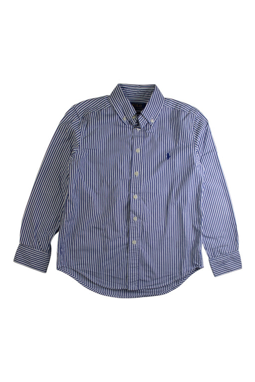 A Blue Long Sleeve Shirts from Polo Ralph Lauren in size 8Y for boy. (Front View)