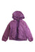 A Purple Lightweight Jackets from Moncler in size 6T for girl. (Front View)
