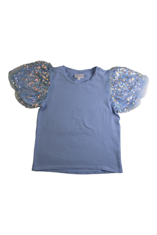 A Blue Short Sleeve Tops from Seed in size 6T for girl. (Front View)