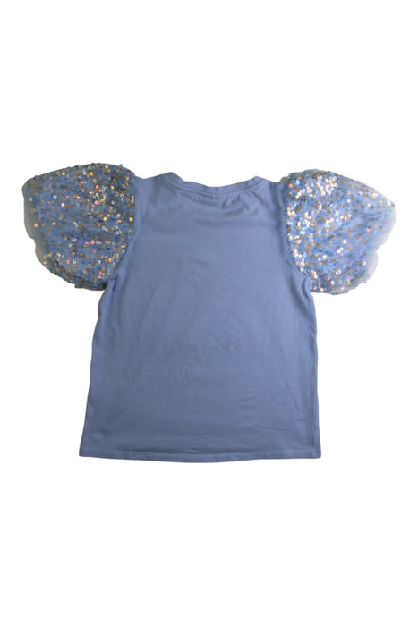 A Blue Short Sleeve Tops from Seed in size 6T for girl. (Back View)