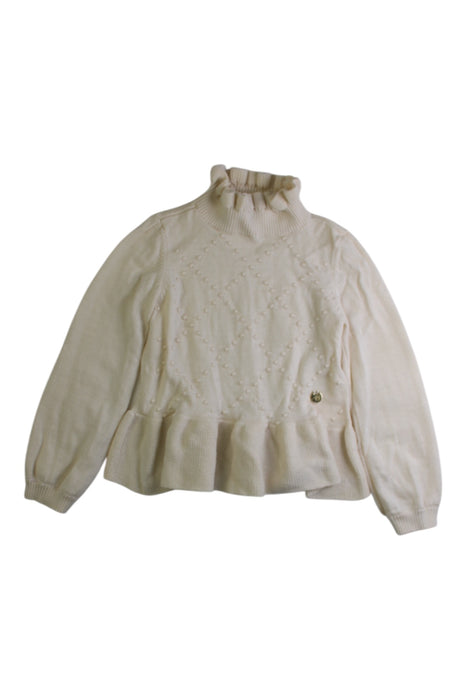 A Ivory Long Sleeve Tops from Nicholas & Bears in size 4T for girl. (Front View)
