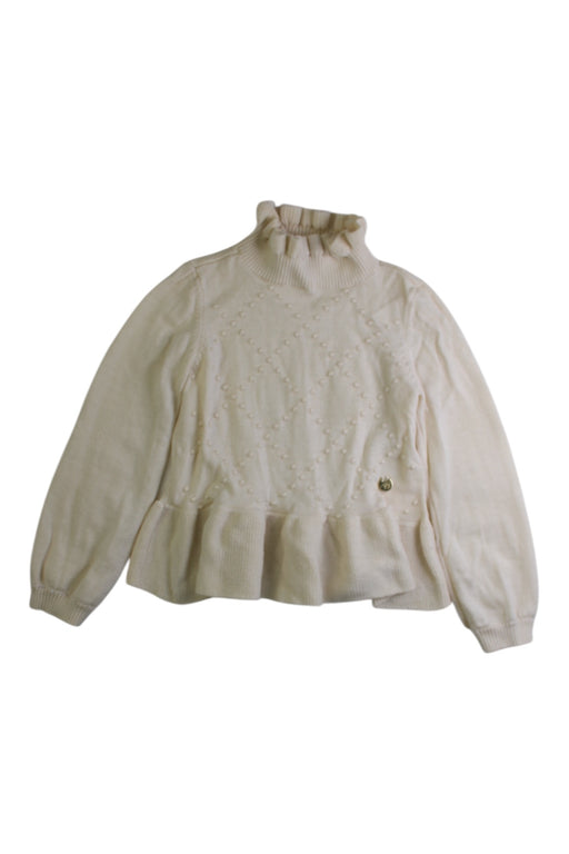 A Ivory Long Sleeve Tops from Nicholas & Bears in size 4T for girl. (Front View)