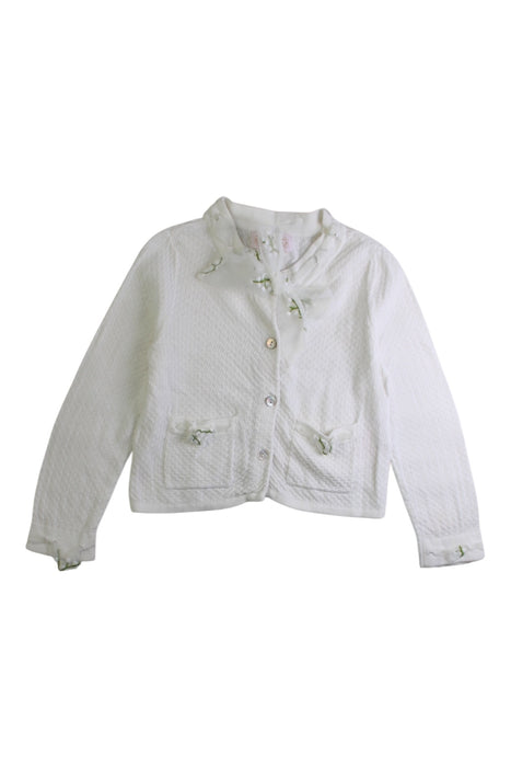 A White Cardigans from Nicholas & Bears in size 4T for girl. (Front View)