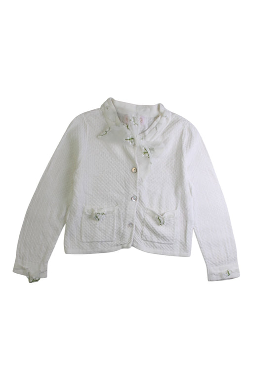 A White Cardigans from Nicholas & Bears in size 4T for girl. (Front View)