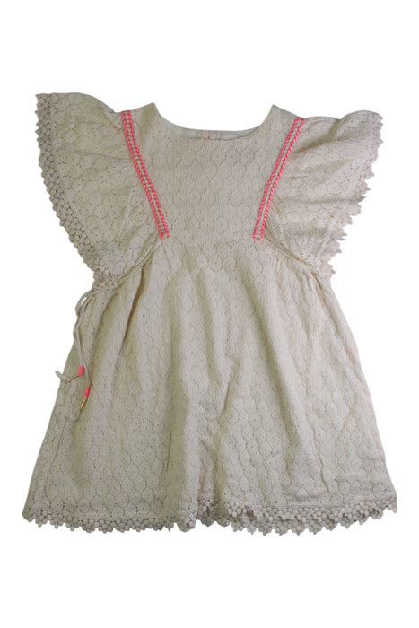 A Beige Sleeveless Dresses from Louise Misha in size 8Y for girl. (Front View)
