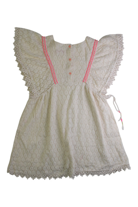 A Beige Sleeveless Dresses from Louise Misha in size 8Y for girl. (Back View)