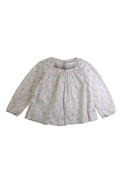 A Pink Long Sleeve Tops from Les Enfantines in size 3T for girl. (Front View)