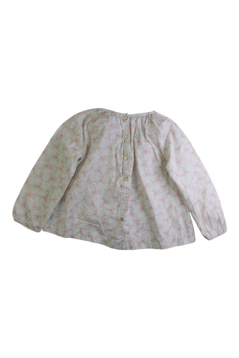 A Pink Long Sleeve Tops from Les Enfantines in size 3T for girl. (Back View)