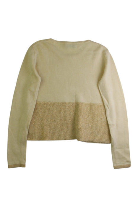 A Beige Long Sleeve Tops from Monnalisa in size 7Y for girl. (Back View)