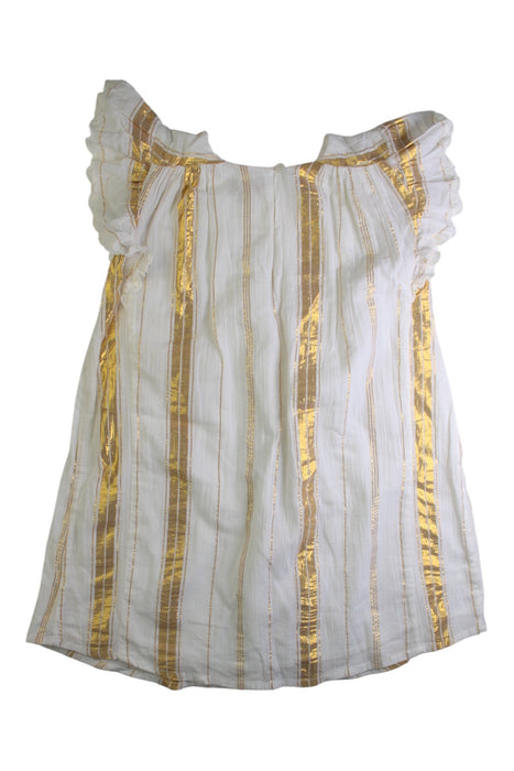 A White Sleeveless Dresses from Louise Misha in size 8Y for girl. (Back View)