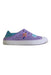 A Purple Slip Ons from Skechers in size 6T for girl. (Front View)